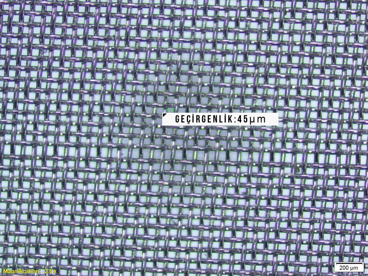 300 Mesh 45 Mikron Filtre Elek Teli